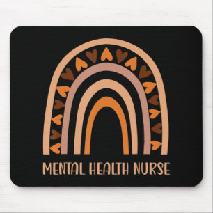 Psychische Gesundheit Krankenschwester Regenbogen Mousepad
