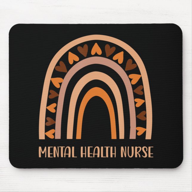 Psychische Gesundheit Krankenschwester Regenbogen  Mousepad (Vorne)