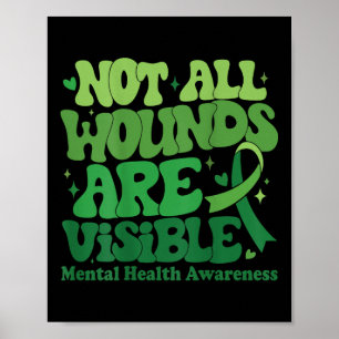 Psychische Gesundheit nicht alle Wunden sichtbar p Poster