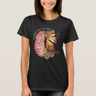 Psychische Gesundheit Pflanze Flora im Gehirn T-Shirt