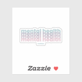 Psychische Gesundheit | Poppins Französisch Grau Aufkleber