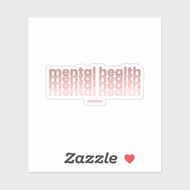 Psychische Gesundheit | Poppins Rosa Claro Aufkleber (Blatt)