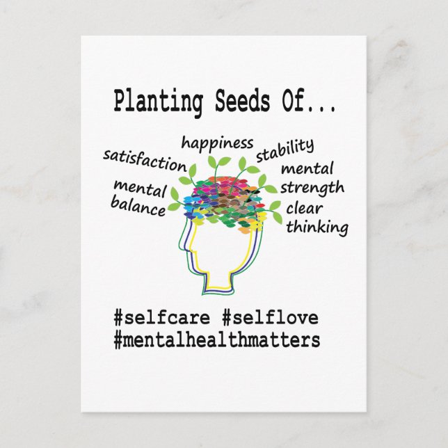 Psychische Gesundheit Postkarte (Vorderseite)