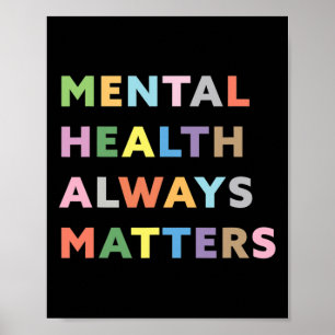 Psychische Gesundheit Probleme Therapieberatung Poster