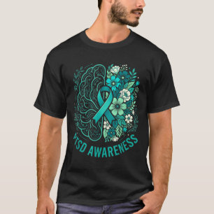 Psychische Gesundheit PTSD-Bewusstsein Gehirn und  T-Shirt
