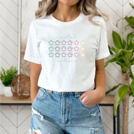 Psychische Gesundheit | Retro Blume Grau T-Shirt