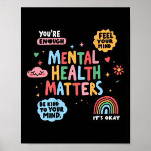 Psychische Gesundheit S Back Print Positive Awaren Poster