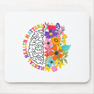 Psychische Gesundheit S Bluoral Human Brain Illusi Mousepad