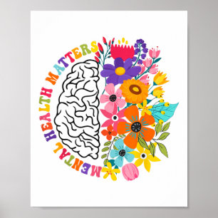 Psychische Gesundheit S Bluoral Human Brain Illusi Poster