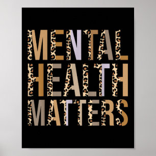 Psychische Gesundheit S Leopard Print Mental Aware Poster