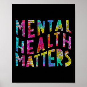 Psychische Gesundheit S Tie Dye Bewusstsein für ps Poster