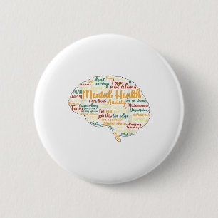 Psychische Gesundheit S Word Cloud Mental Health A Button