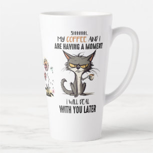 Psychische Gesundheit simuliert durch Cat Jokes Milchtasse