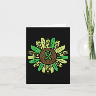 Psychische Gesundheit Sonnenblumen Grüne Schleife Karte