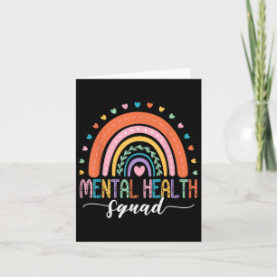 Psychische Gesundheit Squad Boho Regenbogen Gehirn Karte