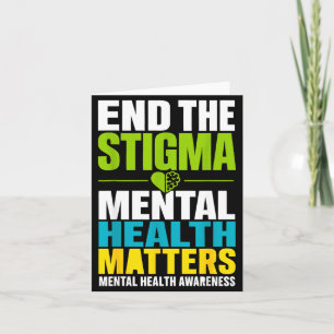 Psychische Gesundheit Stigma Selbstfürsorge Bewuss Karte