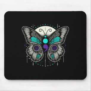 Psychische Gesundheit Suizidbewusstsein Semicolon  Mousepad