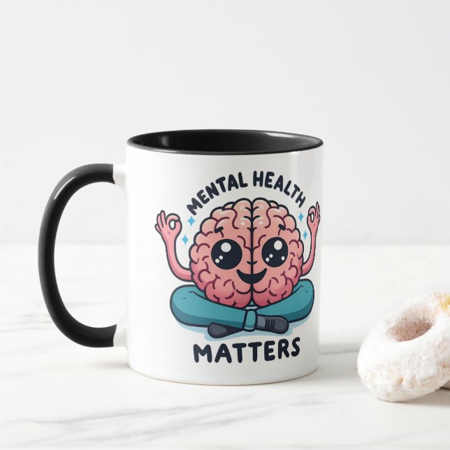 Psychische Gesundheit Tasse (Mit Donut)