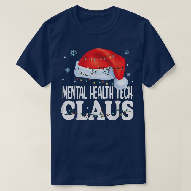 Psychische Gesundheit Tech Claus Weihnachten Funny T-Shirt (Design vorne)