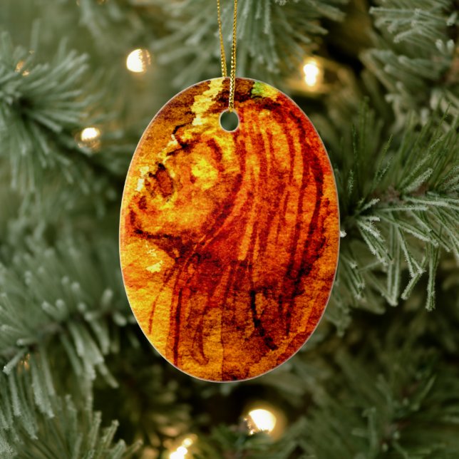 Psychische Gesundheit Traurigkeit Aquarellmalerei Keramikornament (Baum)