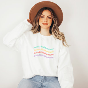 Psychische Gesundheit Wavy Retro Peach Candy Sweatshirt