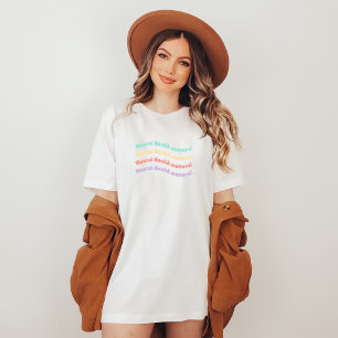 Psychische Gesundheit Wavy Retro Peach Candy T-Shirt