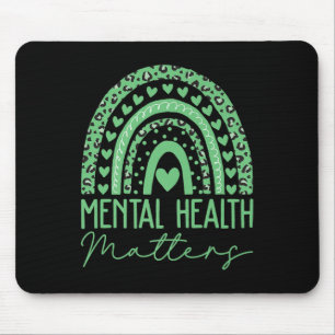 Psychische Gesundheit: Wir tragen grüne Mental Hea Mousepad