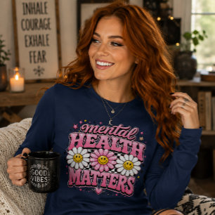 Psychische Gesundheit zählt Design mit Gänseblümch Tri-Blend Shirt