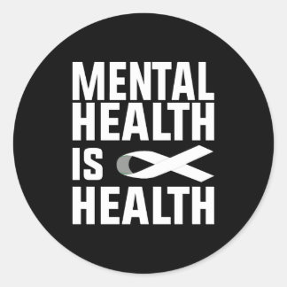 Psychische Gesundheit zählt Psychische Gesundheit  Runder Aufkleber