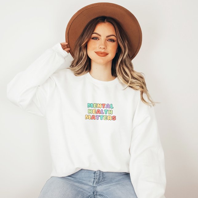 Psychische Gesundheit | Zitat Koni Peach Candy Sweatshirt (Mental Health Matters Sweatshirt | Quote Koni Peach Candy | Aesthetic Sweater)