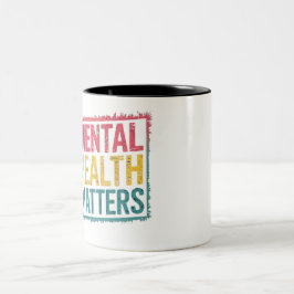 Psychische Gesundheit Zweifarbige Tasse