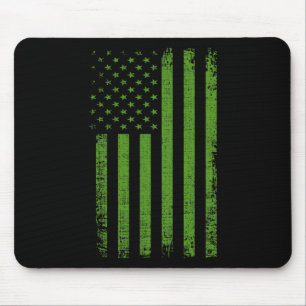 Psychische Gesundheitsaufklärung USA-Flagge Grüne  Mousepad