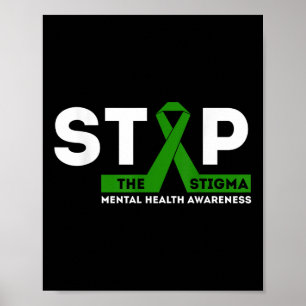 Psychische Gesundheitsbewusstsein stoppt das Stigm Poster