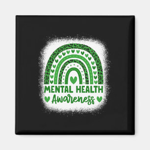 Psychische Gesundheitsbewusstseins Grüne Schleife  Magnet