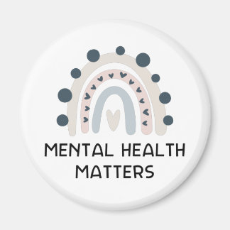 Psychische Gesundheitsfragen - Boho Rainbow Magnet