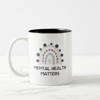 Psychische Gesundheitsfragen - Boho Rainbow Zweifarbige Tasse