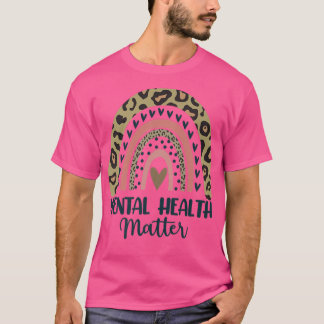 Psychische Gesundheitsfragen Leopard Print Boho Ra T-Shirt