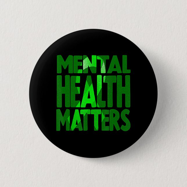 Psychische Gesundheitsfragen Mai ist Mental Health Button (Vorderseite)