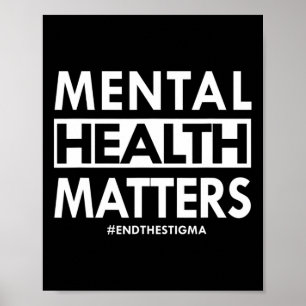 Psychische Gesundheitsprobleme beenden das Stigma- Poster