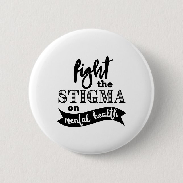 Psychische Gesundheitsprobleme bei Stigma Button (Vorderseite)