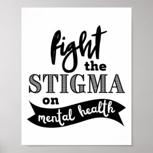 Psychische Gesundheitsprobleme bei Stigma Poster