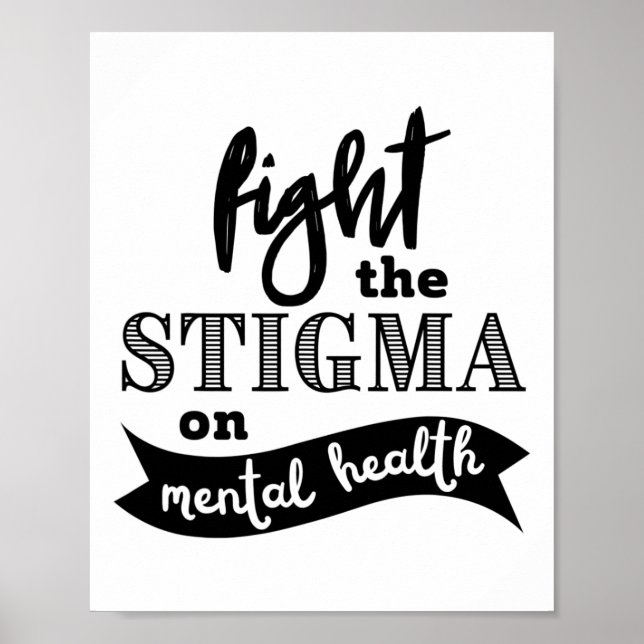 Psychische Gesundheitsprobleme bei Stigma Poster (Vorne)