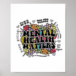 Psychische Gesundheitsprobleme Frauen Männer sterb Poster