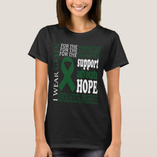 Psychische Gesundheitsprobleme Grüne Ribbon psychi T-Shirt