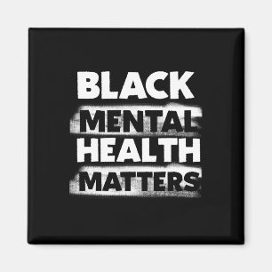 Psychische Gesundheitsprobleme Therapie Black Exce Magnet