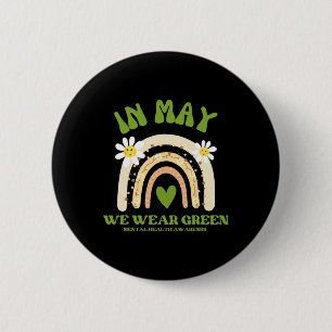 Psychische Gesundheitsprobleme Wir tragen grüne ps Button