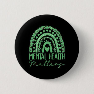 Psychische Gesundheitsprobleme Wir tragen grüne ps Button