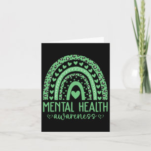 Psychische Gesundheitsprobleme Wir tragen grüne ps Karte