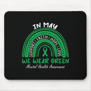 Psychische Gesundheitsprobleme Wir tragen grüne ps Mousepad