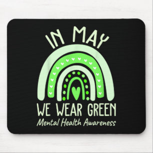 Psychische Gesundheitsprobleme Wir tragen grüne ps Mousepad
